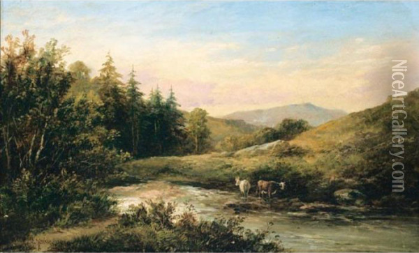 A Devonshire River Scene Oil Painting - George Henry Jenkins