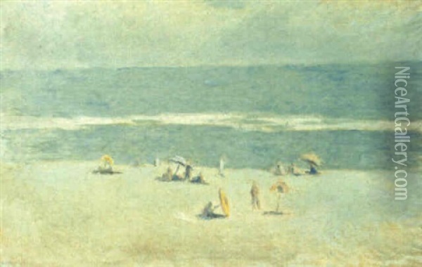 At The Beach, East Hampton, Long Island Oil Painting - Edmund William Greacen