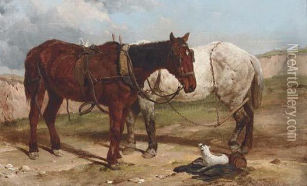 The Plough Team Oil Painting - Harry Hall