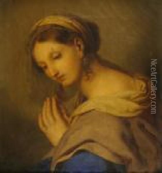 Vergine Orante Oil Painting - Giacomo Trecourt