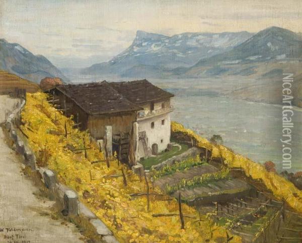 Dorf Tirol Oil Painting - Wilhelm Feldmann