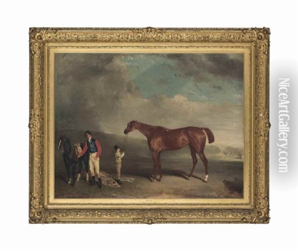 Maria: The Property Of His Majesty King George Iv At Newmarket Oil Painting - Richard Barrett Davis