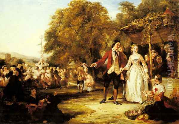 A May Day Celebration Oil Painting - William Powell Frith
