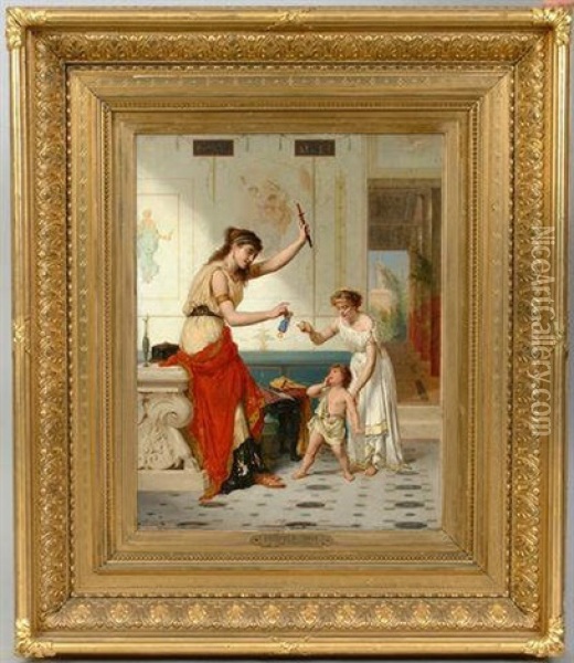 Difficult To Choose Oil Painting - Pierre Olivier Joseph Coomans
