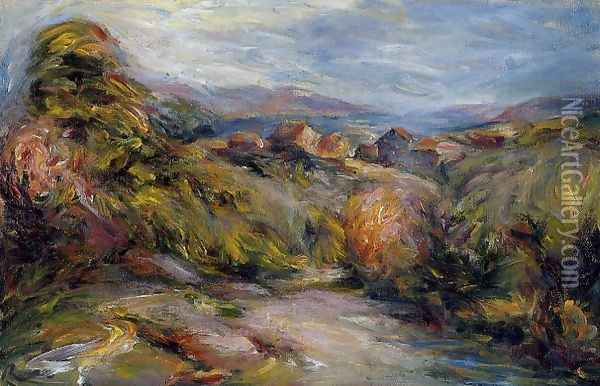 The Hills Of Cagnes Oil Painting - Pierre Auguste Renoir