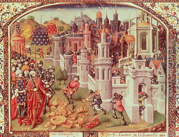 The Looting of Jerusalem after the Capture by the Christians in 1099 Oil Painting - Courcy Jean de