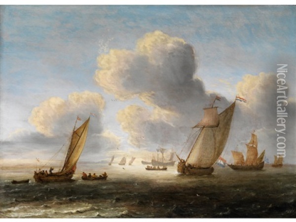 Marinestuck Oil Painting - Jeronymus Van Diest