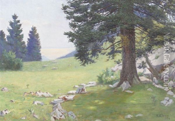 Juralandschaft Oil Painting - Robert Kiener