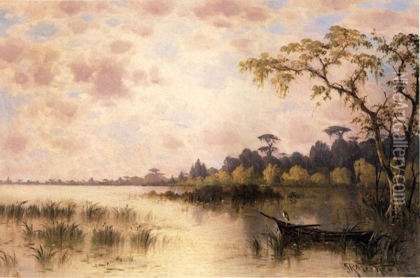 Bayou Landscape I Oil Painting - Joseph Rusling Meeker