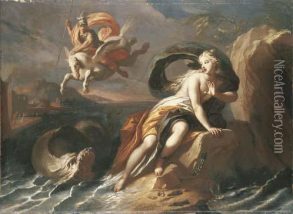 Perseus And Andromeda Oil Painting - Pietro Del Po