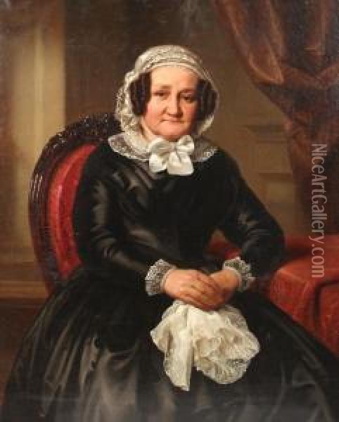 Portrait Einerburgersfrau Oil Painting - Carl Ferdinand Sohn