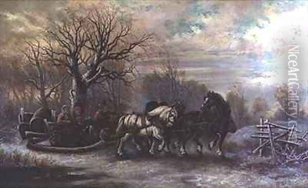 A Winters Ride Oil Painting - William Foster