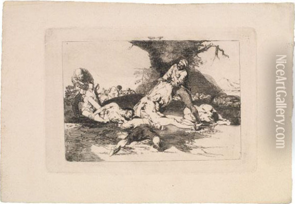 Se Aprovechan - They Make Use Of Them - Sie Machen Sich's Zunutze Oil Painting - Francisco De Goya y Lucientes