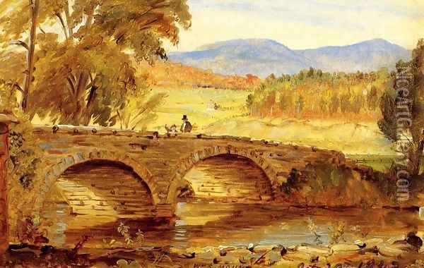 The Stone Bridge Oil Painting - William Sidney Mount
