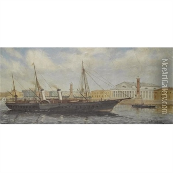 View Of St. Petersburg Oil Painting - Aleksei Matveevich Prokofiev