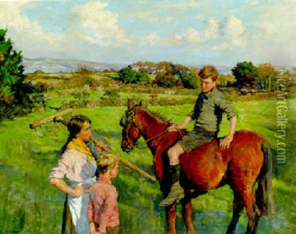 A New Mount Oil Painting - Stanhope Forbes