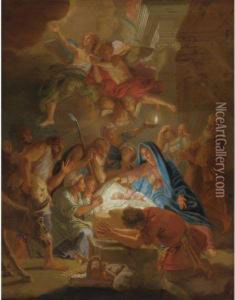 The Adoration Oil Painting - Jean-baptiste Jouvenet