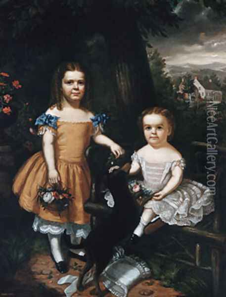 The Daughters of Daniel T. MacFarlan Oil Painting - Theodore E. Pine