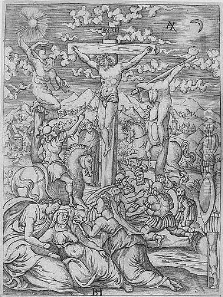 The Crucifixion (holl.5) Oil Painting - Balthasar Jenichen