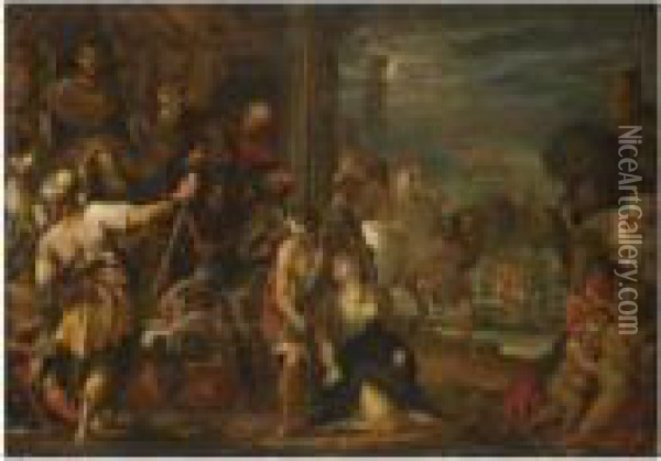 The Martyrdom Of Saint Justina Of Padua Oil Painting - Hans Rottenhammer