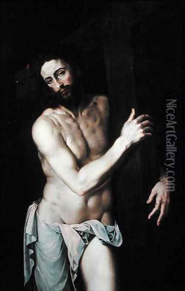 Christ Carrying the Cross Oil Painting - Michiel van Coxie