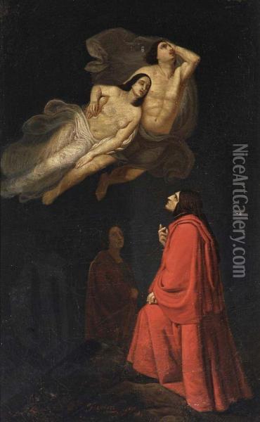 Dante Oil Painting - Giuseppe Frascheri