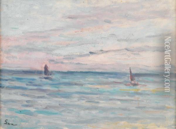Bateaux En Mer Oil Painting - Maximilien Luce