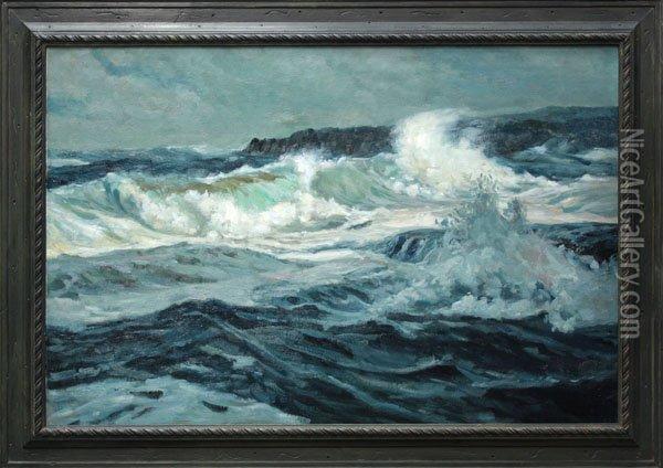 Southwesterly Gale Oil Painting - Frederick Judd Waugh