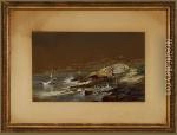 Boats Oil Painting - Edmund Darch Lewis