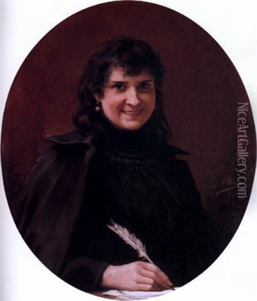Retrato De Philadelphee De Ger Oil Painting - Ulpiano Checa Sanz