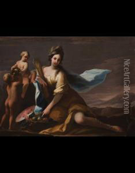 Allegoria Della Quattro Stagioni Oil Painting - Giuseppe Moriani