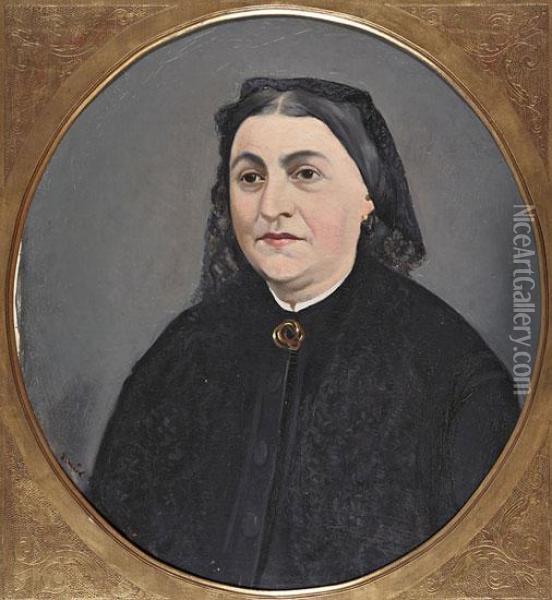 Retrato De La Madre Del Artista Oil Painting - Joaquin Miro
