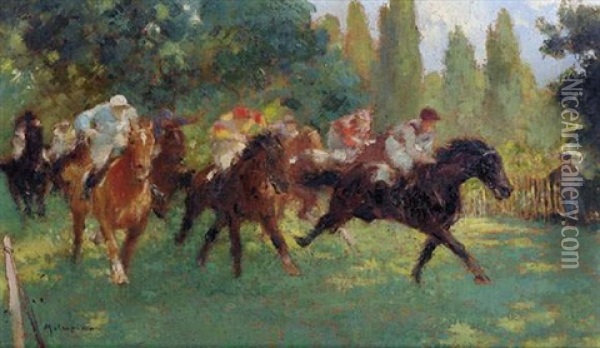 Le Galop Oil Painting - Louis Ferdinand Malespina