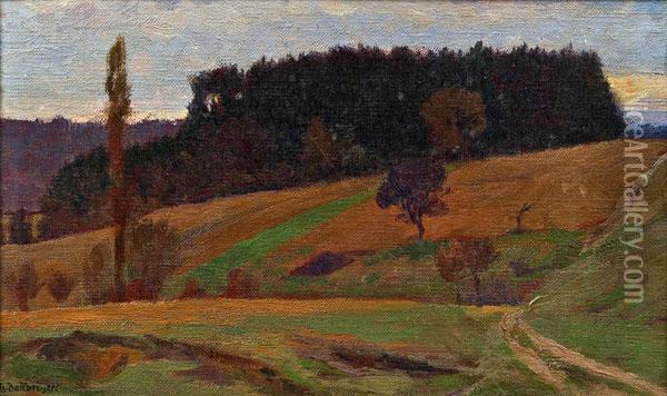 Herbstlandschaft Oil Painting - Gustav Bamberger