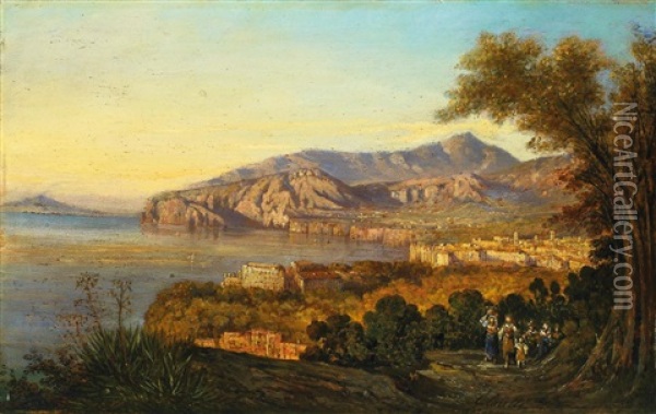 Capo Di Monte Di Sorrento Oil Painting - Giuseppe Carelli