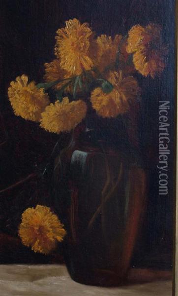 Still Life With Flowers Oil Painting - Henrietta Augusta Granbery