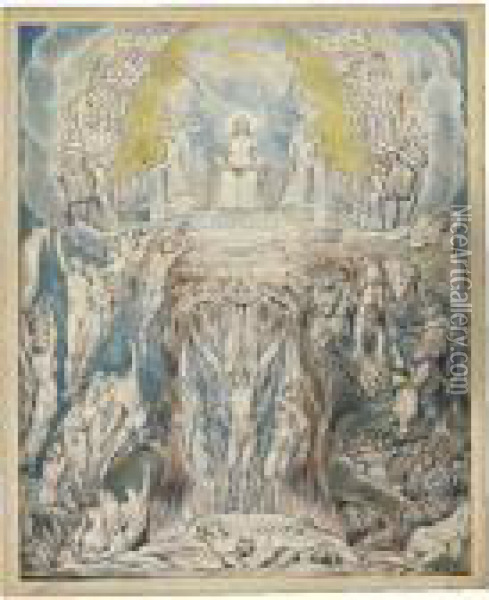Day Of Judgment Oil Painting - William Blake