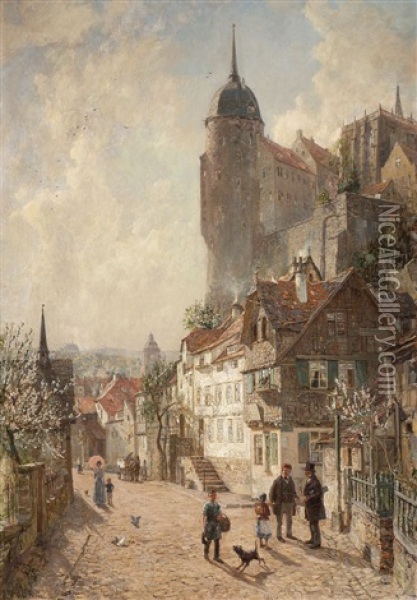 Spring In Meissen Oil Painting - Wilhelm Georg Ritter