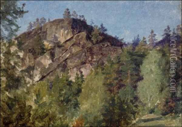 Kalliomaisema - Kokkoberget Oil Painting - Fredrik Ahlstedt