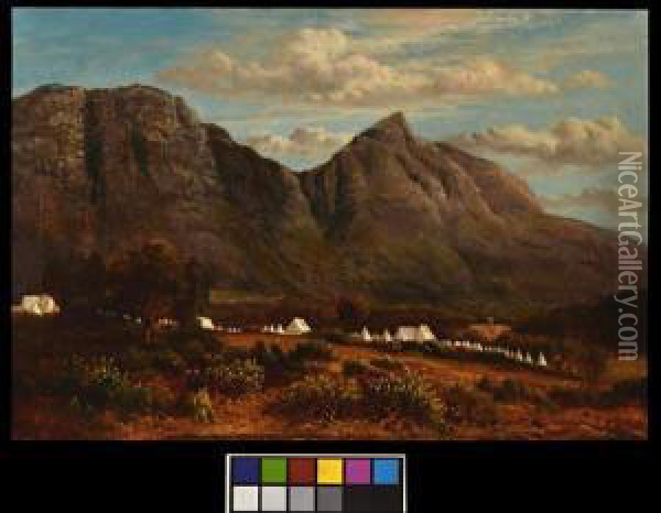 A British Encampment At Wynberg Oil Painting - Charles Rolando