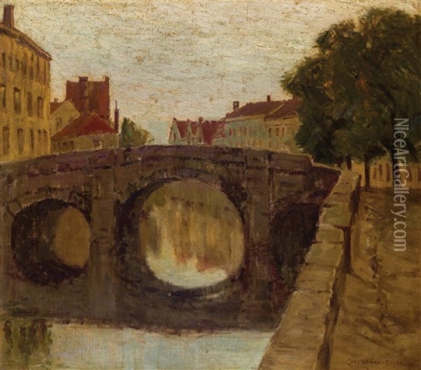 Bruges Oil Painting - Charles Warren Eaton