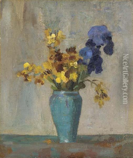 Mixed Flowers In A Vase Oil Painting - Roderic O'Conor