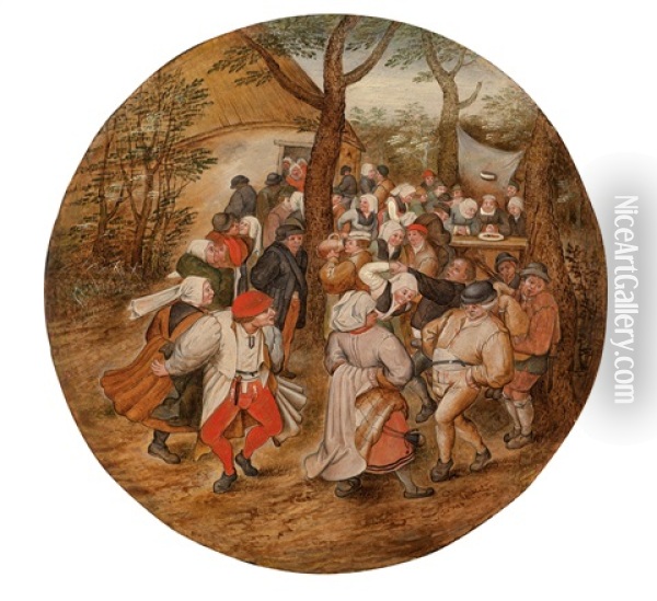 Hochzeitstanz Im Freien Oil Painting - Pieter Brueghel the Younger