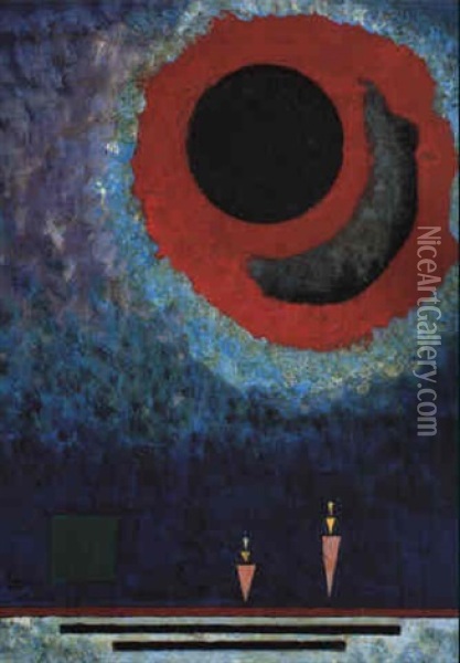 Druck (pressure) Oil Painting - Wassily Kandinsky