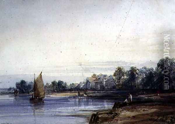 On the Thames Oil Painting - William Callow