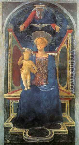 Madonna and Child c. 1435 Oil Painting - Domenico Veneziano