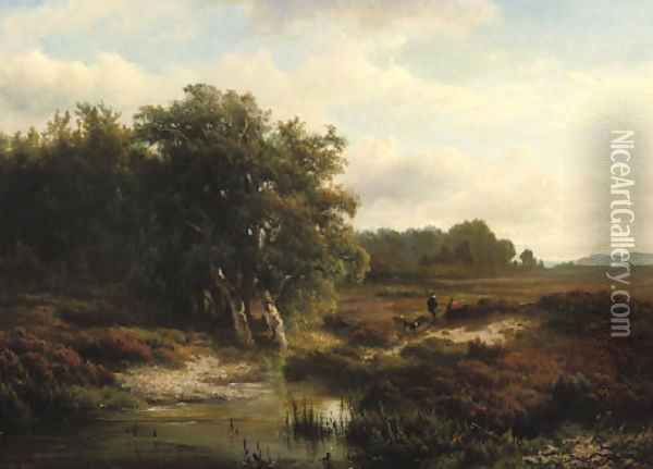 Walking on the heath Oil Painting - Hendrik-Dirk Kruseman van Elten