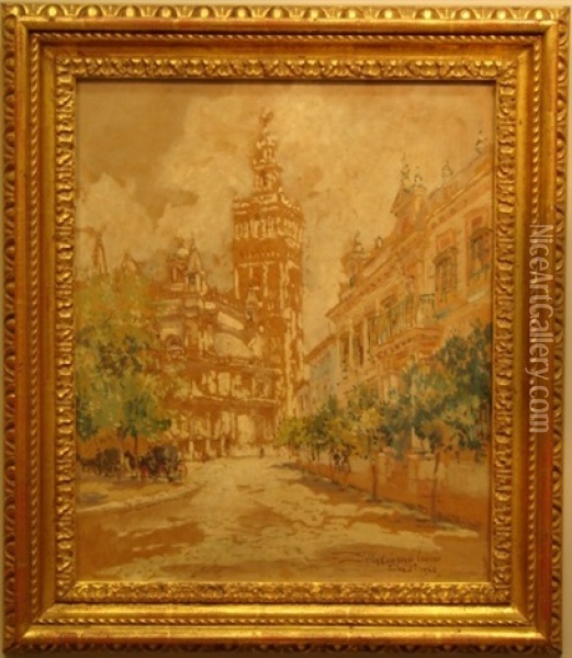 Giralda Tower, Seville Oil Painting - Colin Campbell Cooper