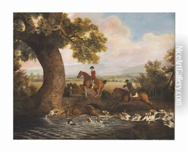 An Incident At The Grosvenor Hunt Oil Painting - George Stubbs