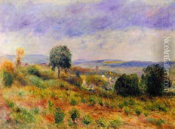 Landscape: Auvers-sur-Oise Oil Painting - Pierre Auguste Renoir